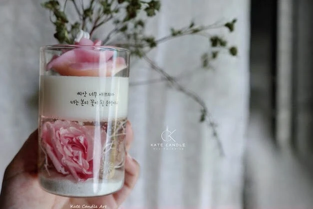 Jell & soy candle 透明永生花蠟燭