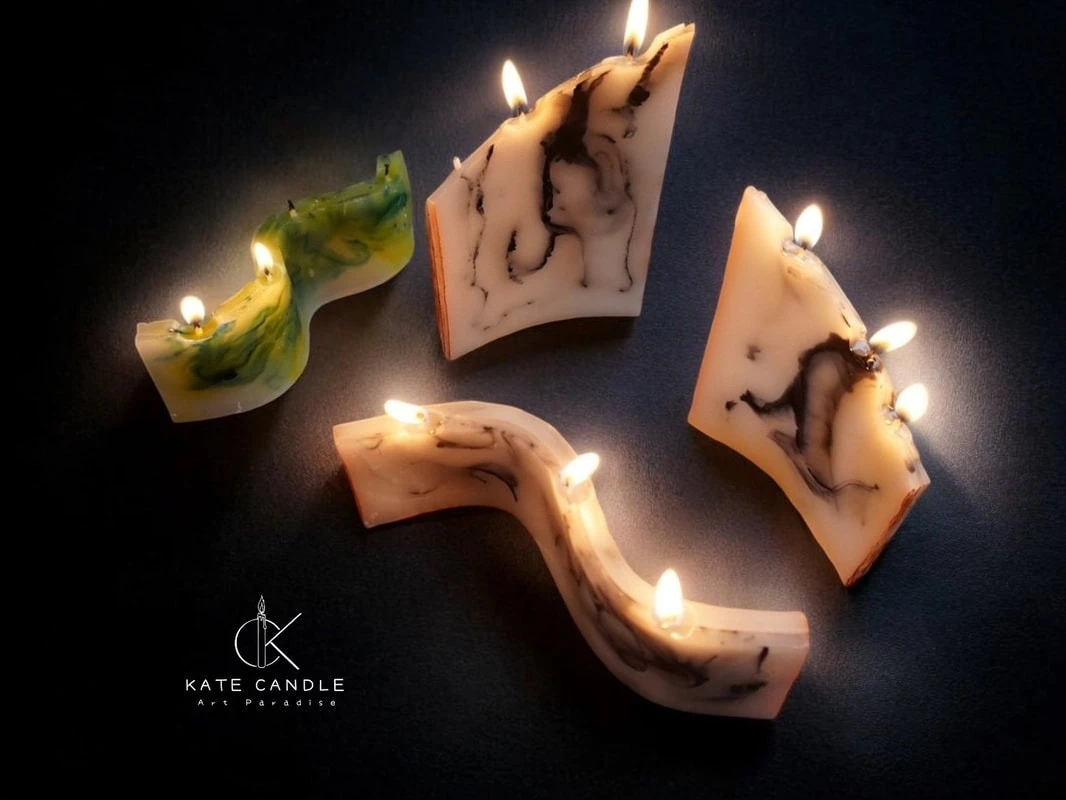 Marble stand candle直立大理石蠟燭