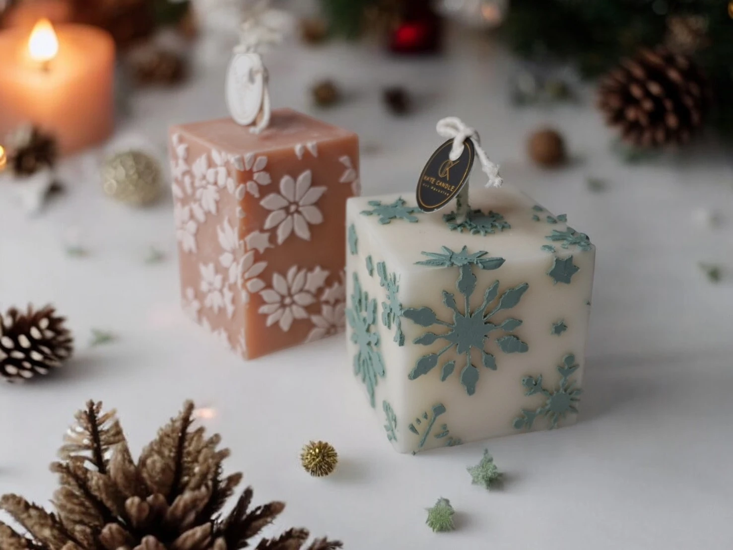 Stencil candle 蕾絲模板蠟燭