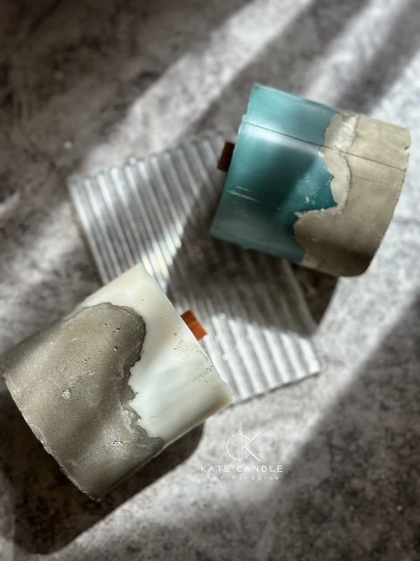 Ceramic pillar candle水泥蠟燭