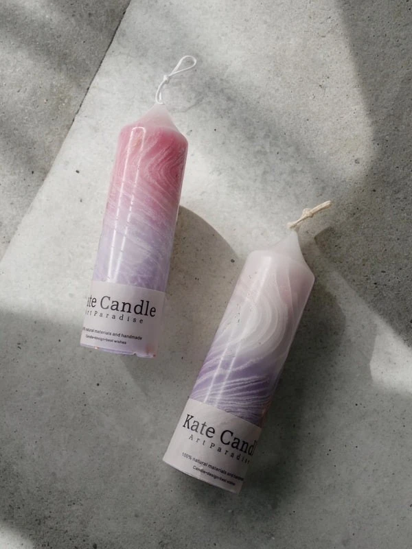 螺紋土耳其蠟燭 Ebru marble candle