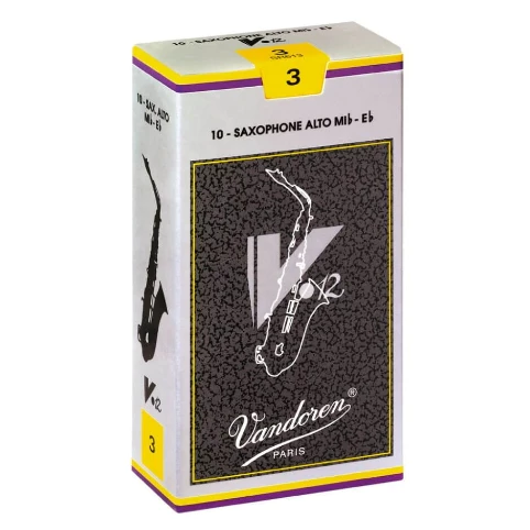 VANDOREN中音薩克斯風 ALTO SAXOPHONE 竹片簧片 銀盒V•12 10