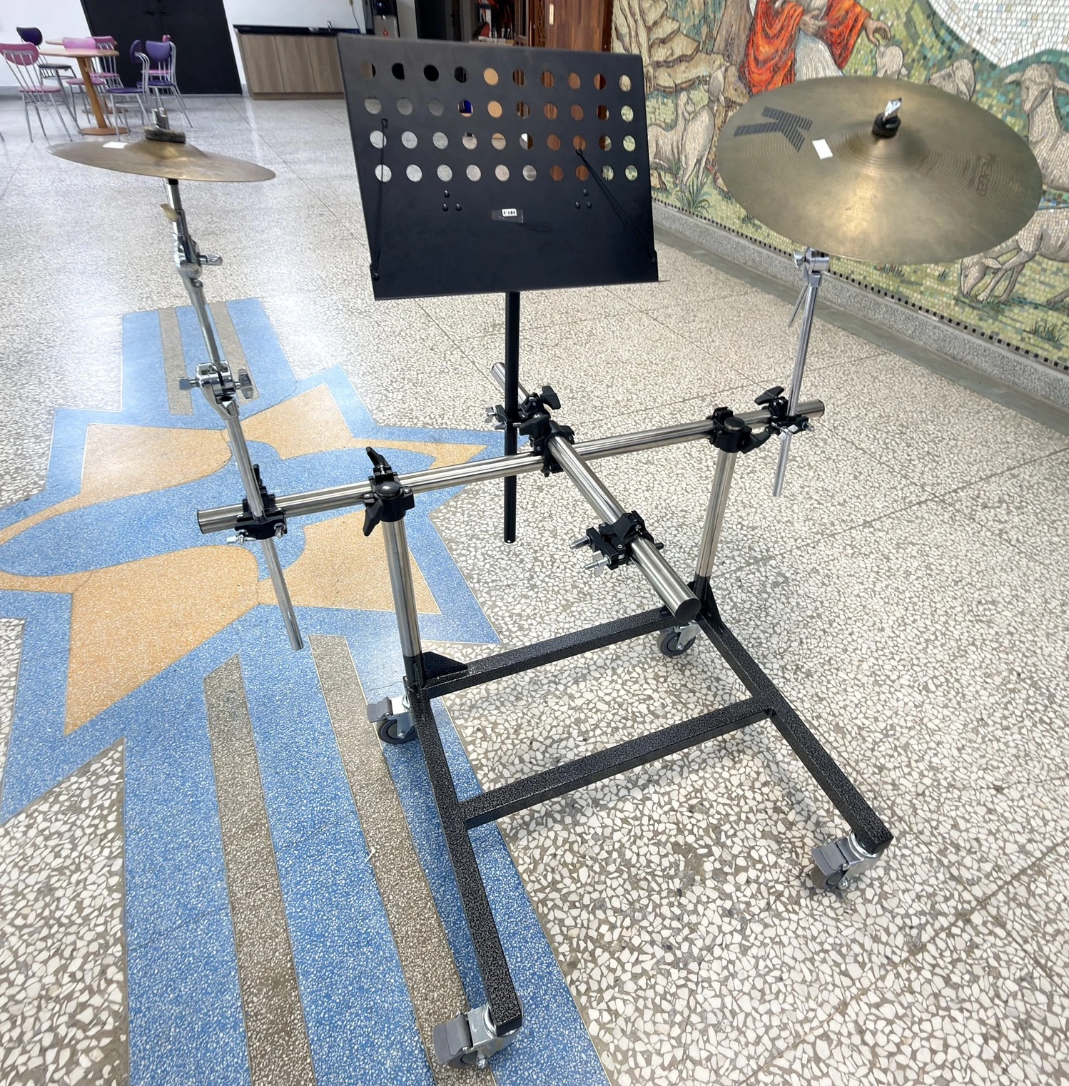 各式打擊樂器架附輪-訂製-TomTom架台車