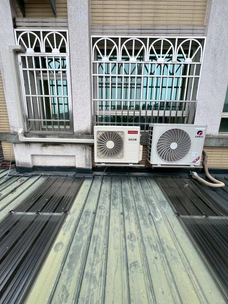 南投明新路冷氣 汰舊換新  搭配室外修飾管槽保護銅管保溫及美觀