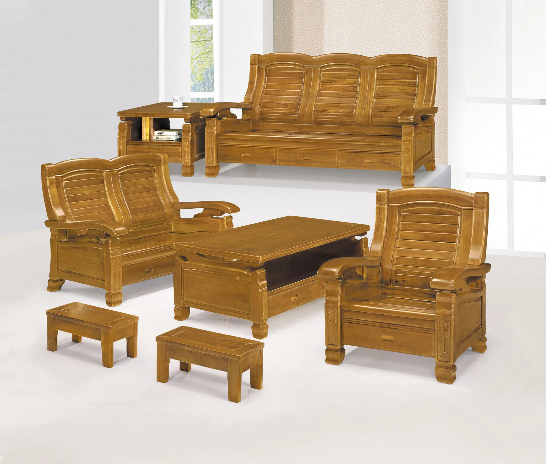 28型木頭沙發木板椅