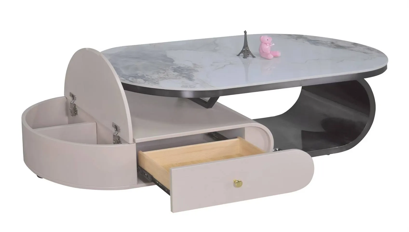 912#岩板伸縮茶几