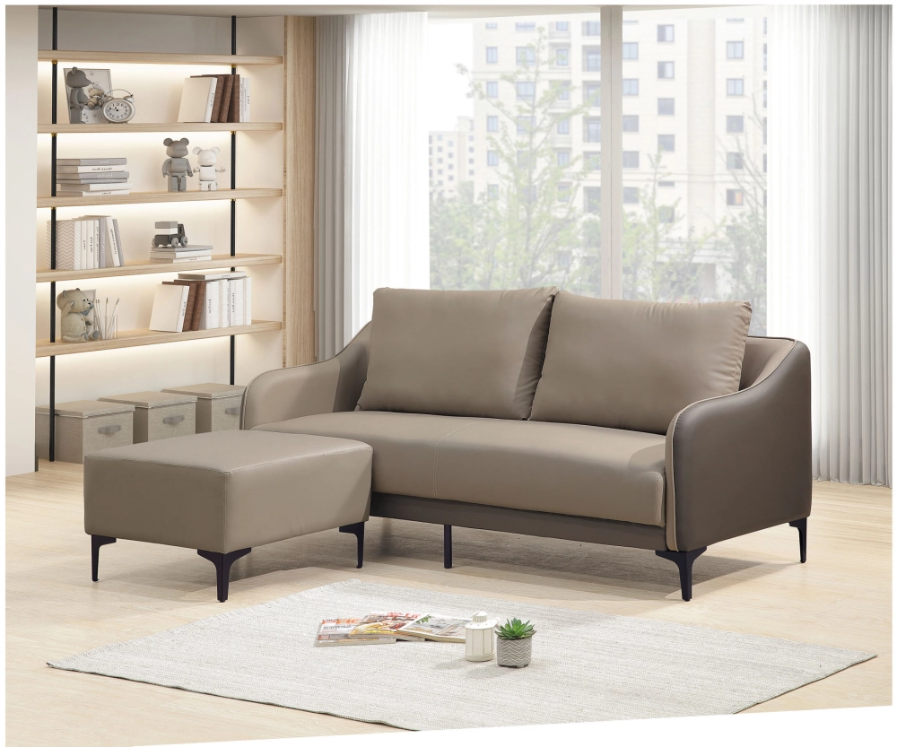 特拉3人L型耐抓皮沙