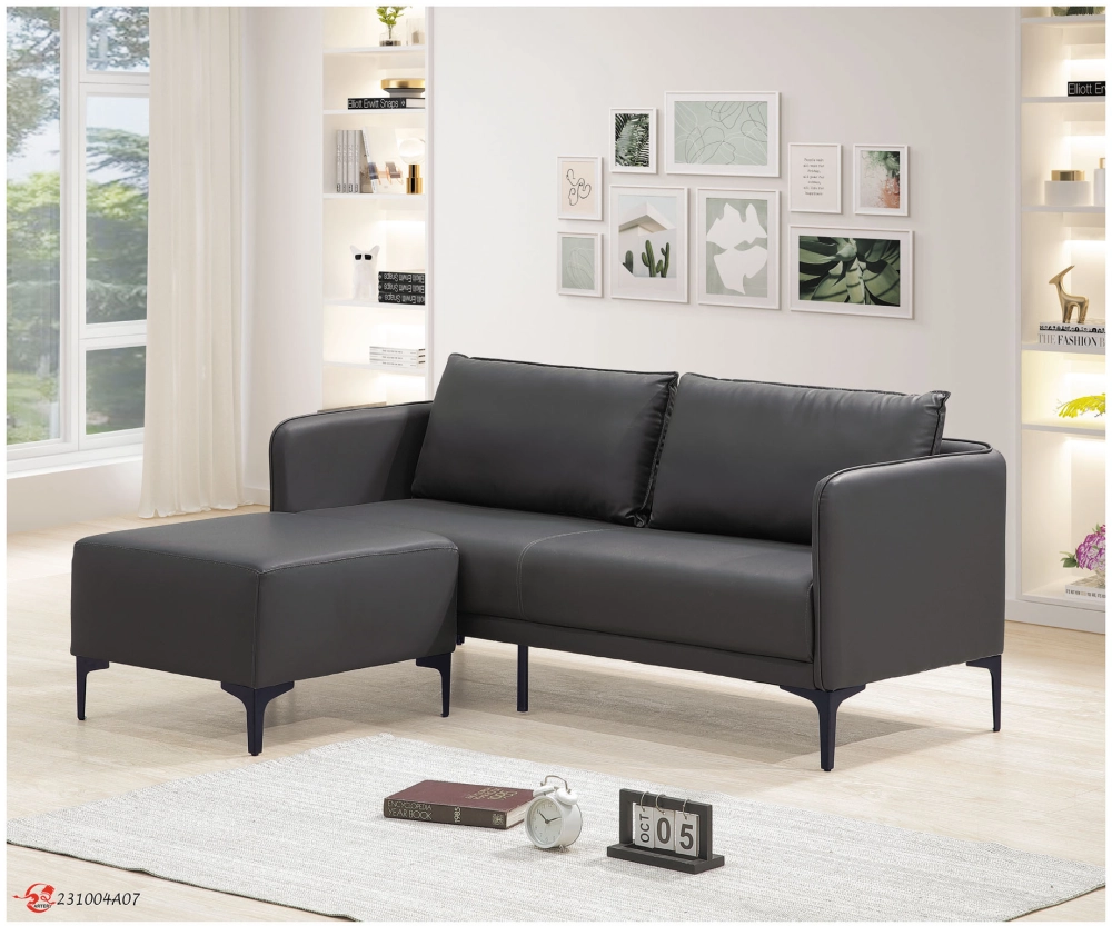 海王3人L型耐抓皮沙