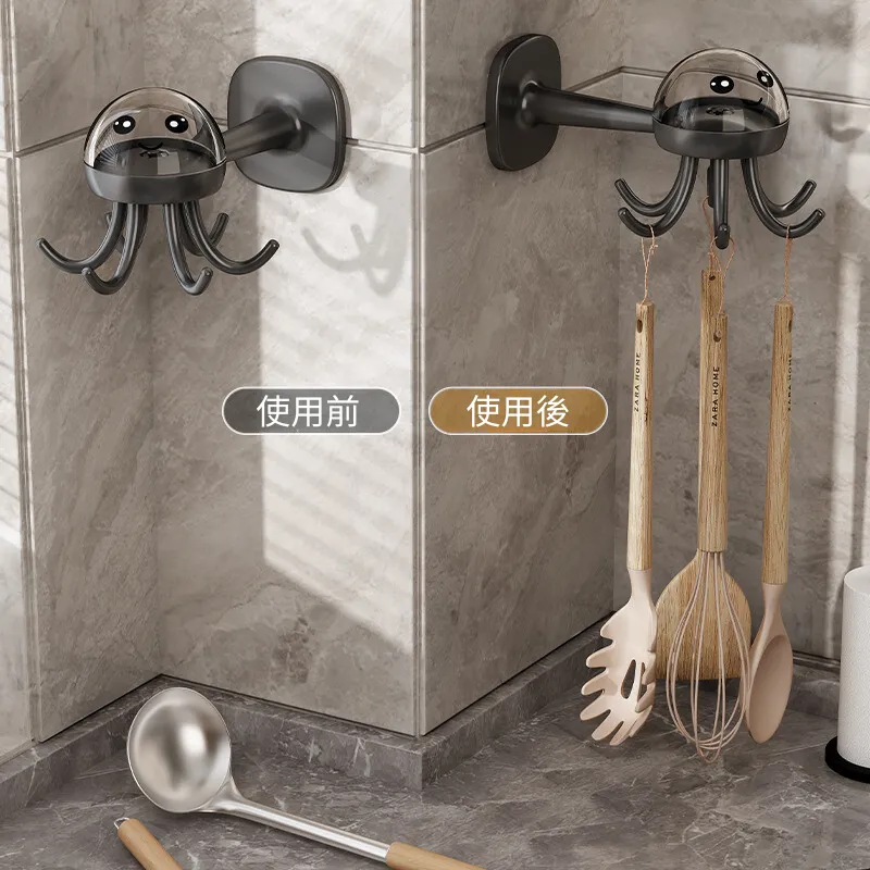 掛鈎 旋轉掛勾架 強力 廚房掛勾架 六爪 旋轉掛鉤 掛鉤架 廚房收納 360度 無痕 掛鉤 免打孔