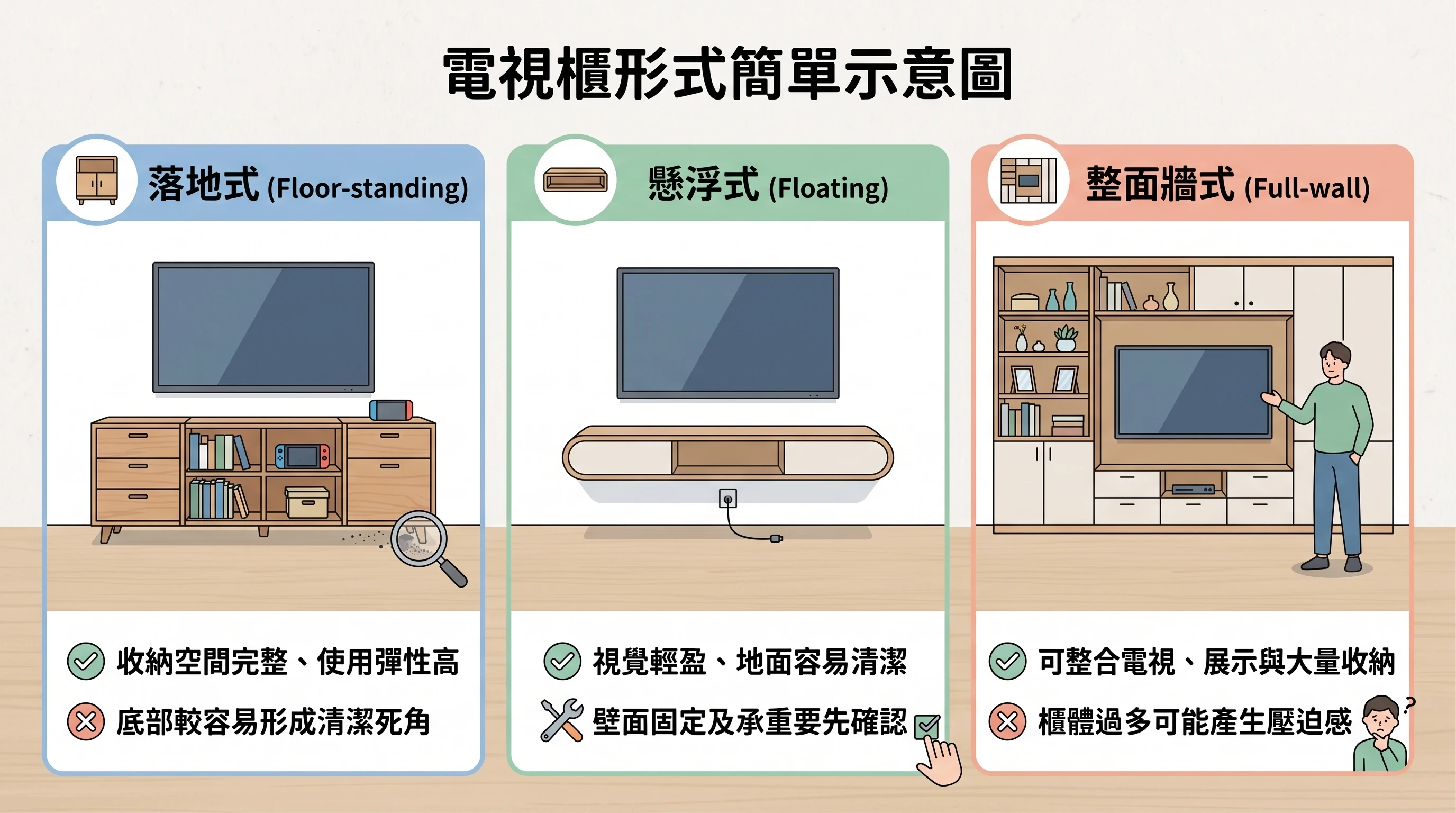 電視櫃示意圖