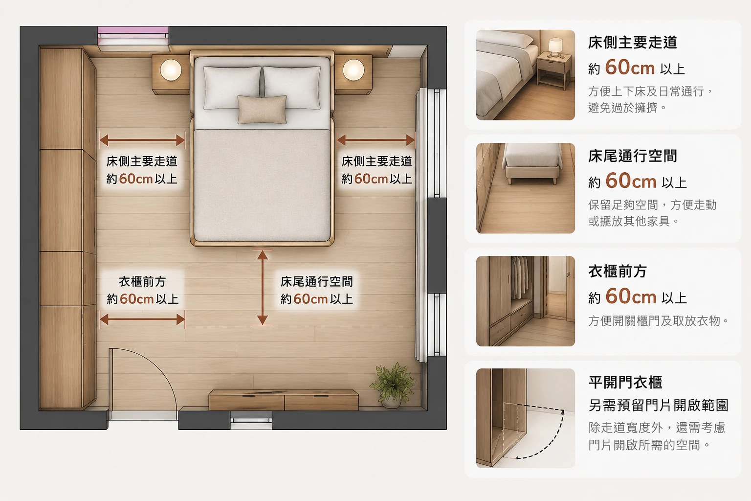 臥室建議預留空間