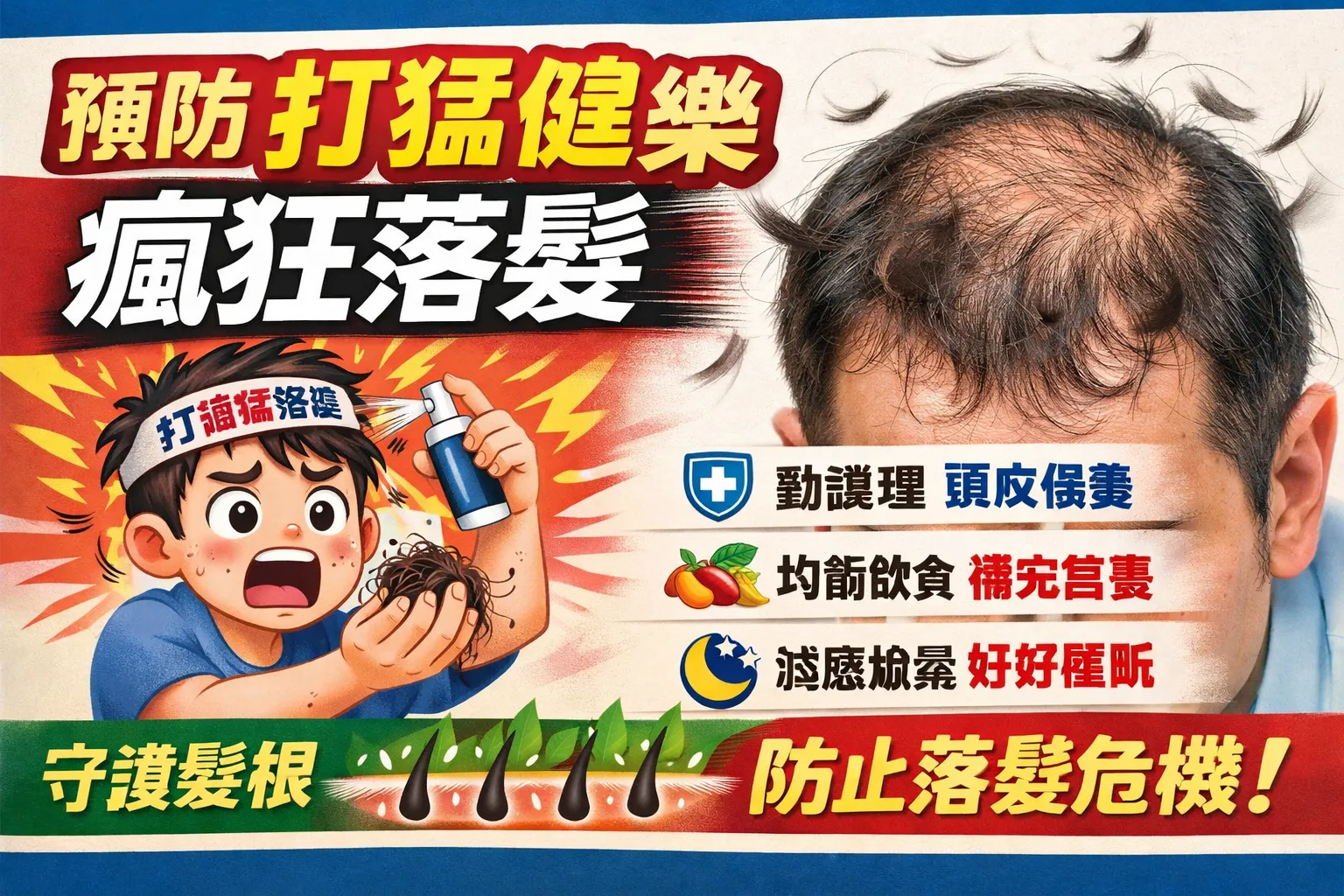 預防打猛健樂嚴重掉髮必看! 防掉髮小秘笈!  ｜外泌體育髮｜紋髮｜落髮改善 ｜台中育髮