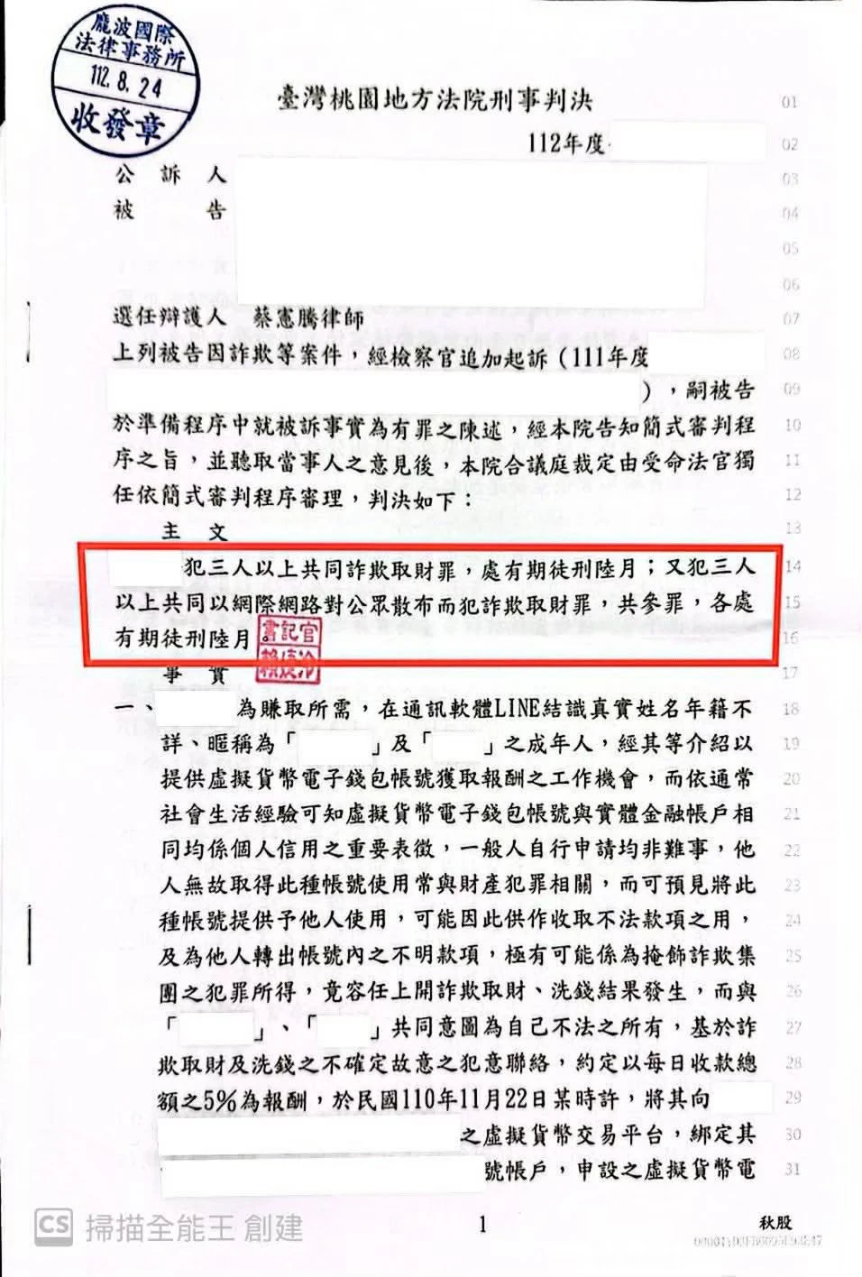 刑事判決