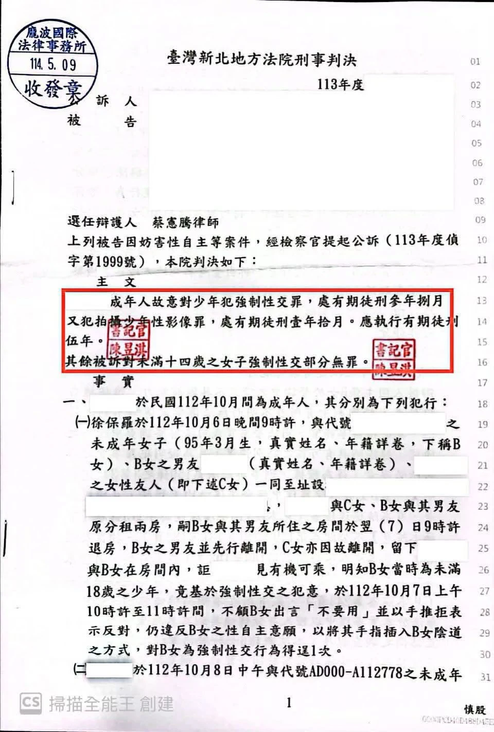 刑事判決
