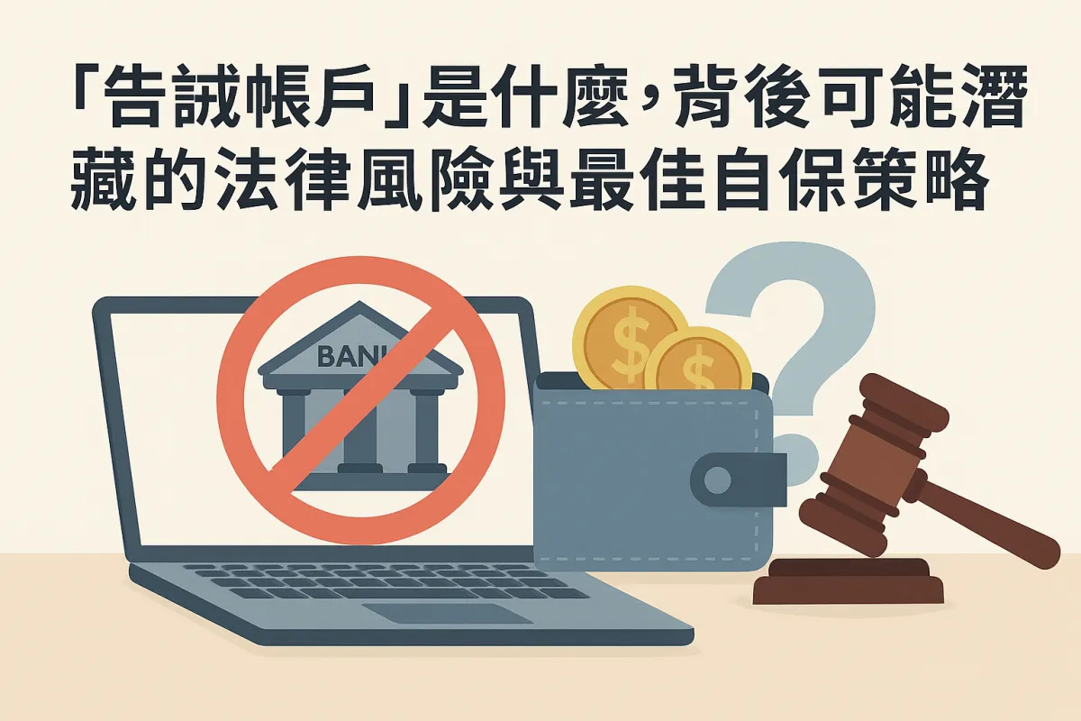 「告誡帳戶」是什麼，背後可能潛藏的法律風險與最佳自保策略