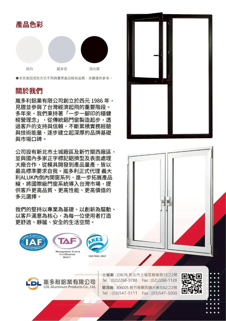 55N歐陸窗(內倒內開)