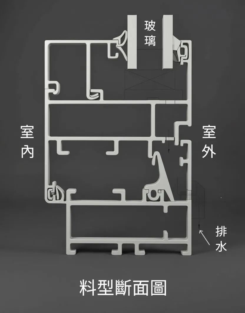 55N歐陸窗(內倒內開)