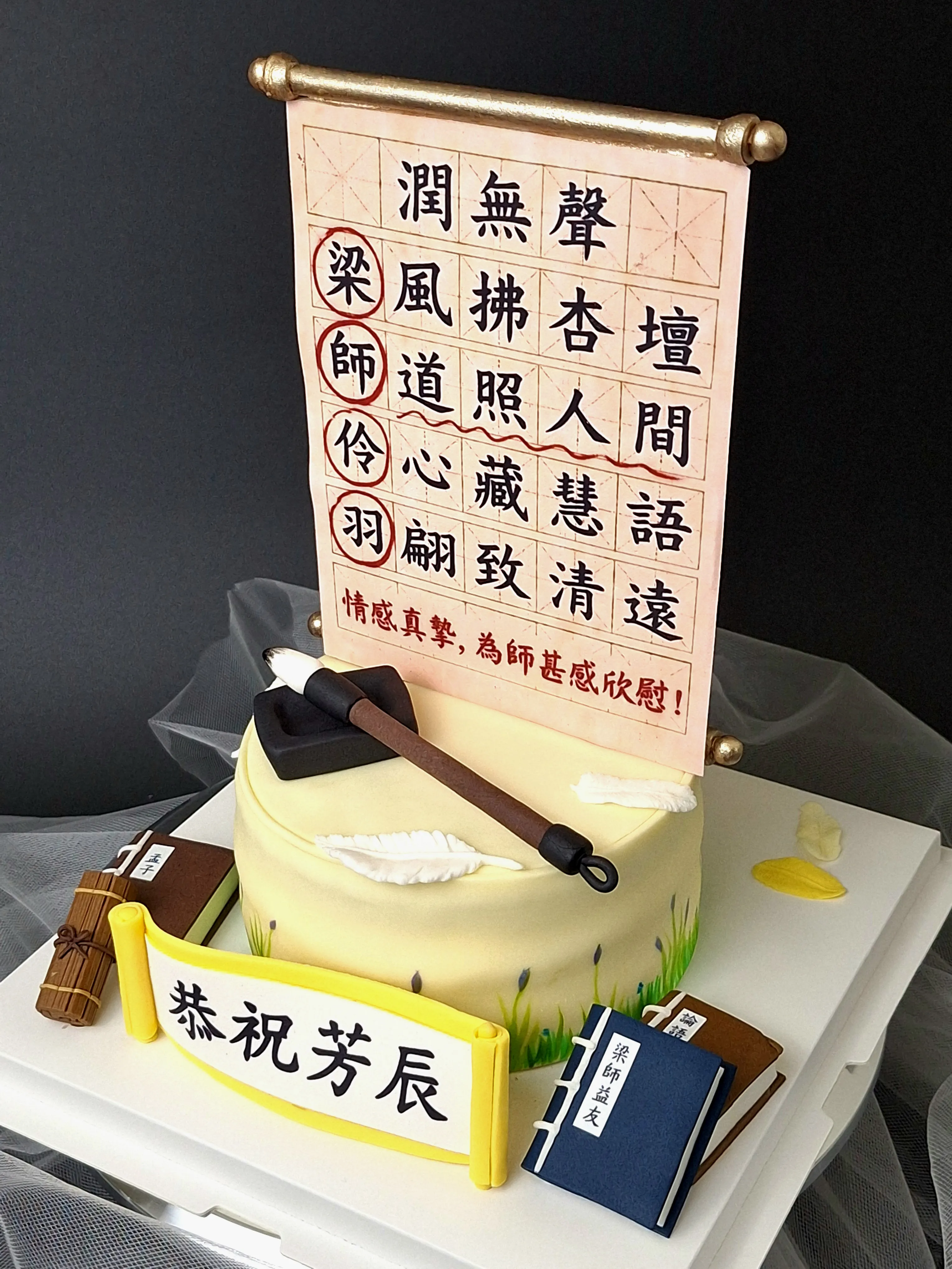 客製 中國風生辰造型蛋糕－生日蛋糕訂製｜台中生日蛋糕訂製