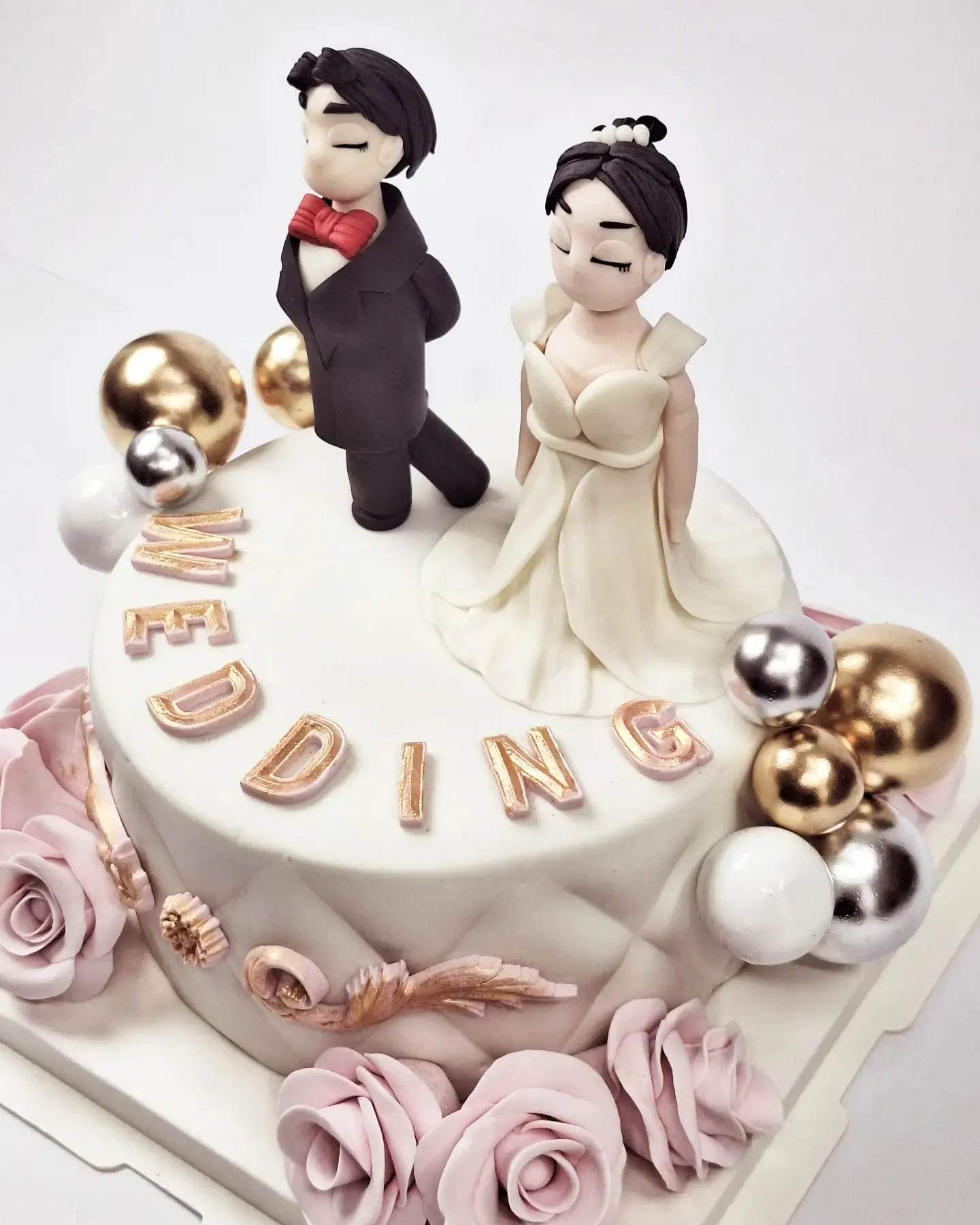 婚禮紀念翻糖蛋糕
