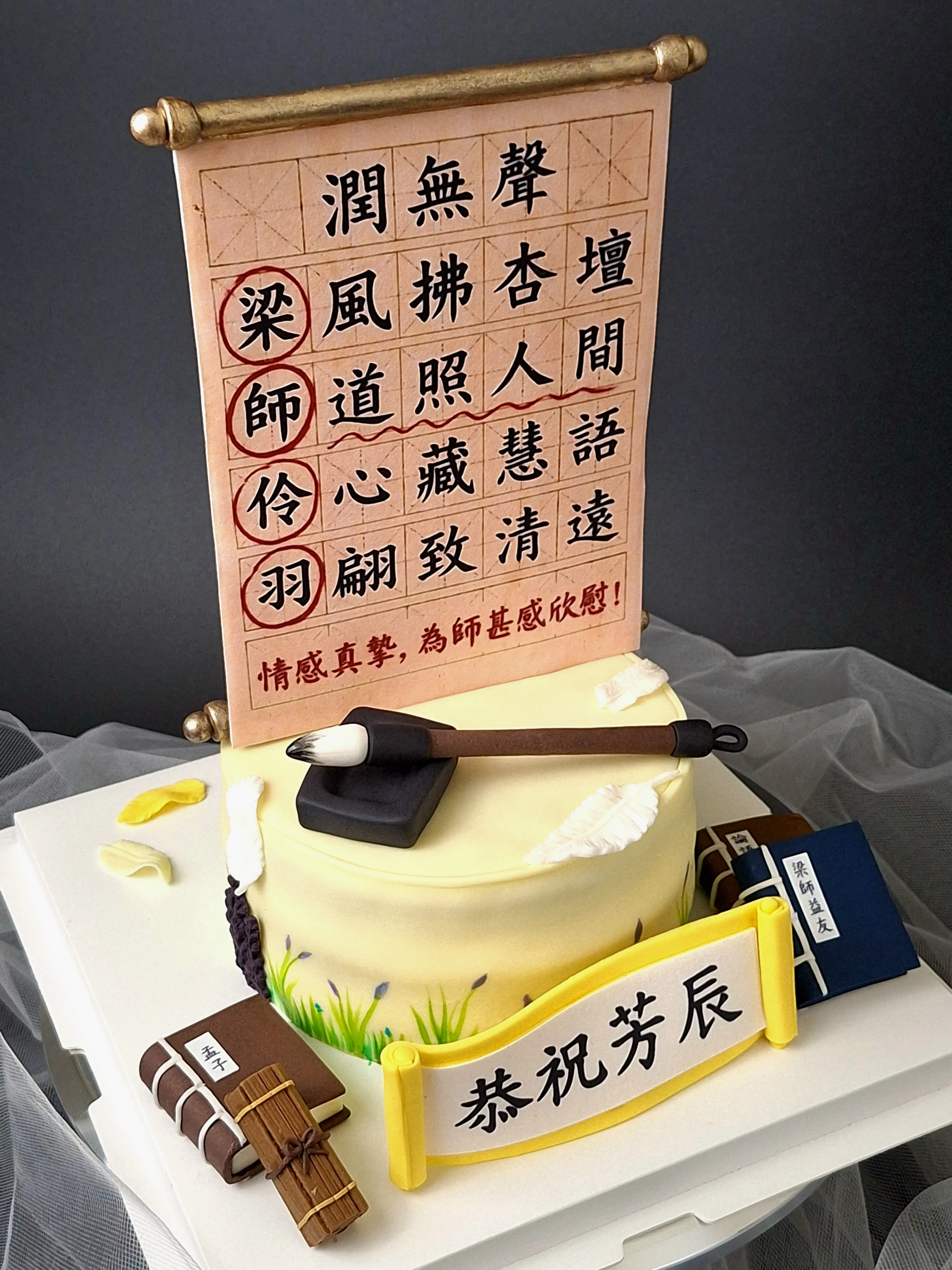 客製 中國風生辰造型蛋糕－生日蛋糕訂製｜台中生日蛋糕訂製