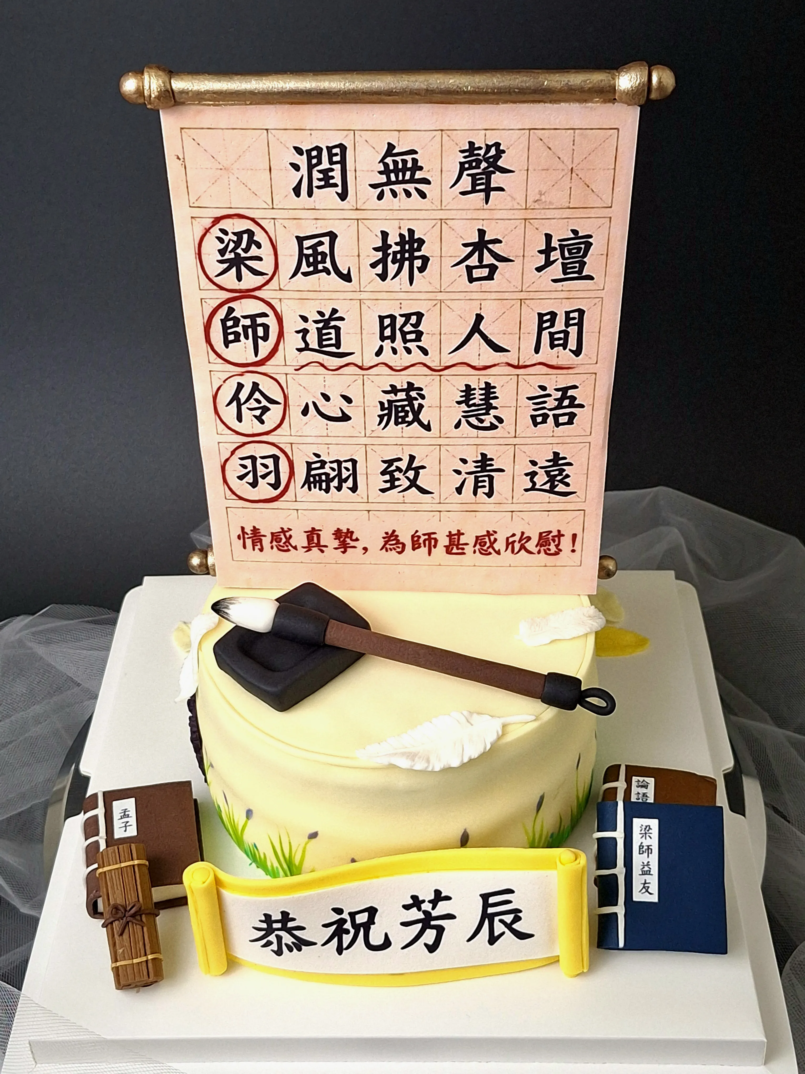 客製 中國風生辰造型蛋糕－生日蛋糕訂製｜台中生日蛋糕訂製