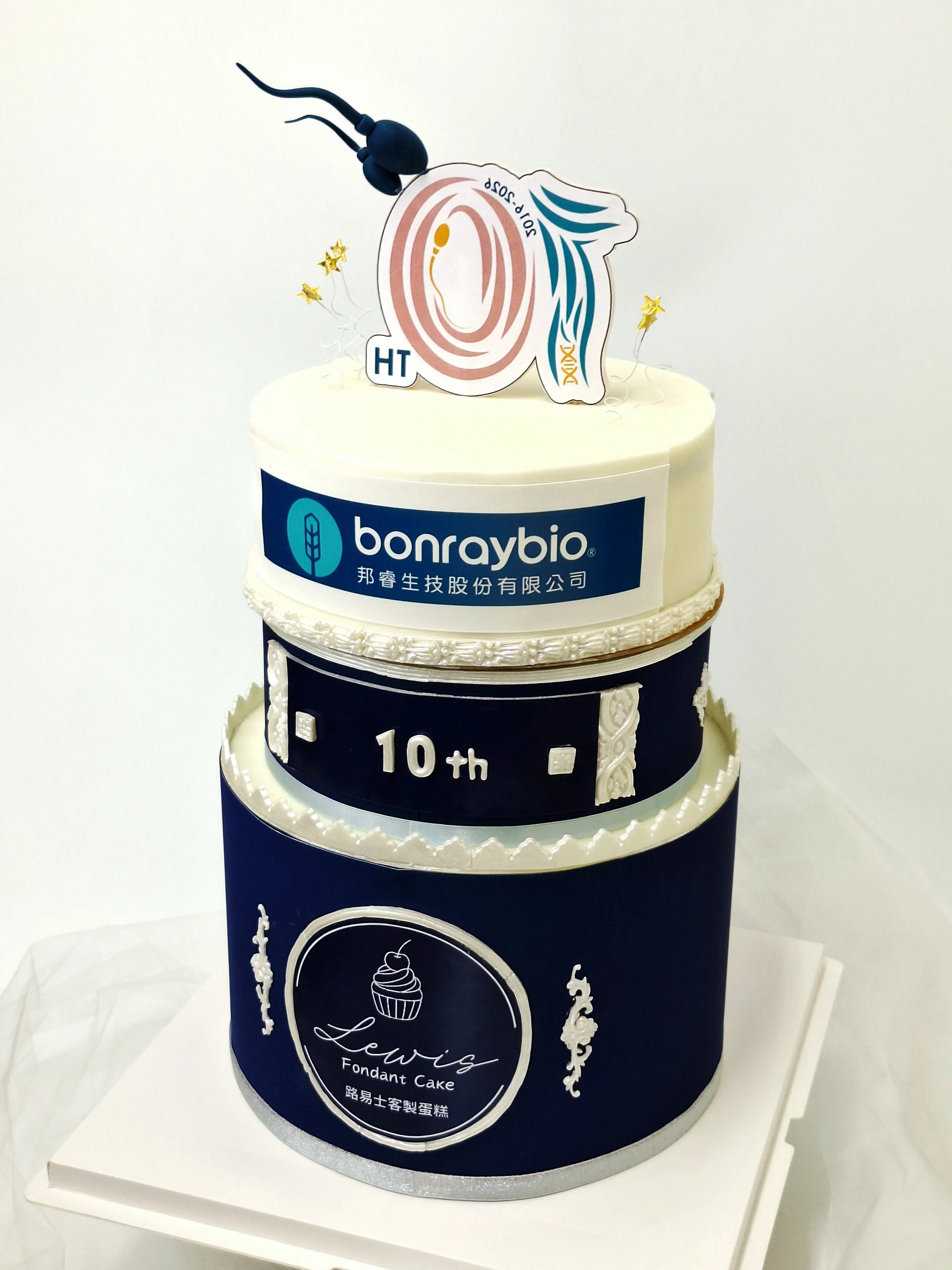 客製三層企業蛋糕-台中甜點|台中甜點推薦