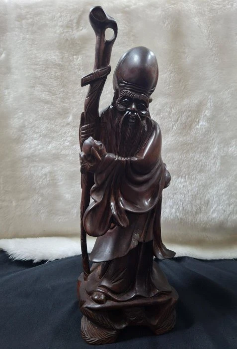 天然原木 檀木 木雕南極仙翁壽翁