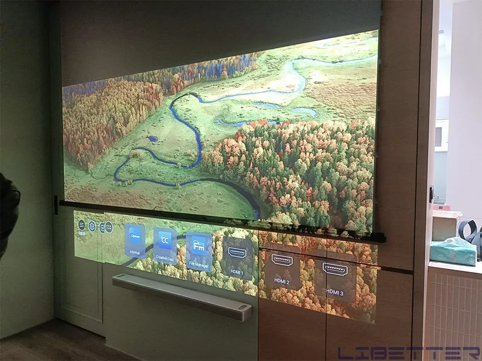 客製案例：100吋 訂製加長全彩電動幕+Optoma Uhz45+ & Bose soundbar組 聽起來94不一樣！