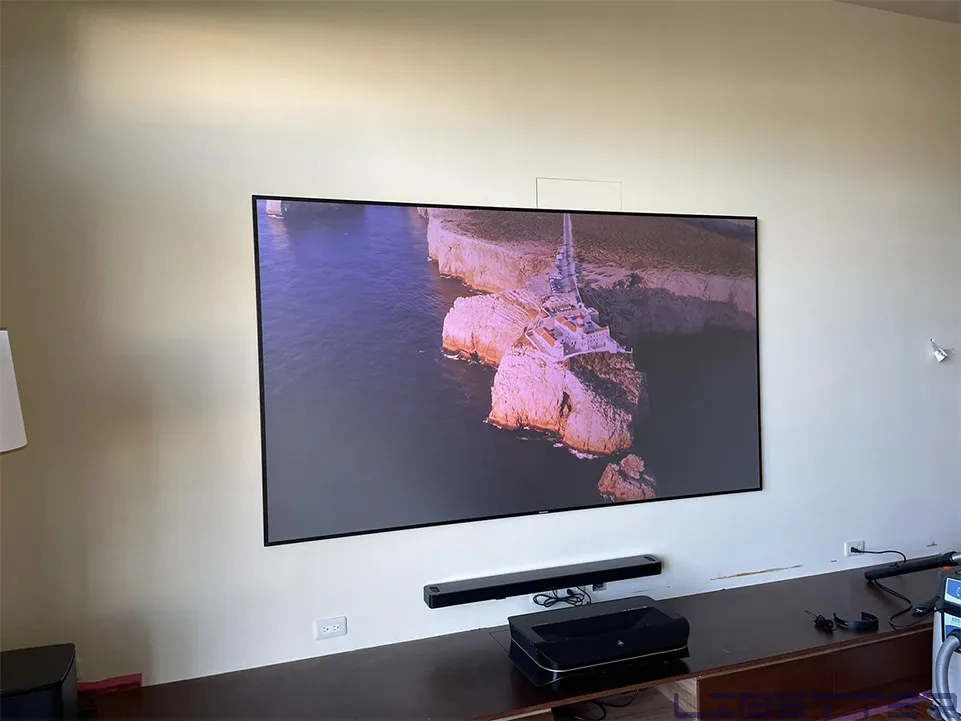 花蓮施工：AWOL LTV-3000 Pro 搭配 grandview 100吋菲涅抗光幕 & BOSE ultra 聲霸