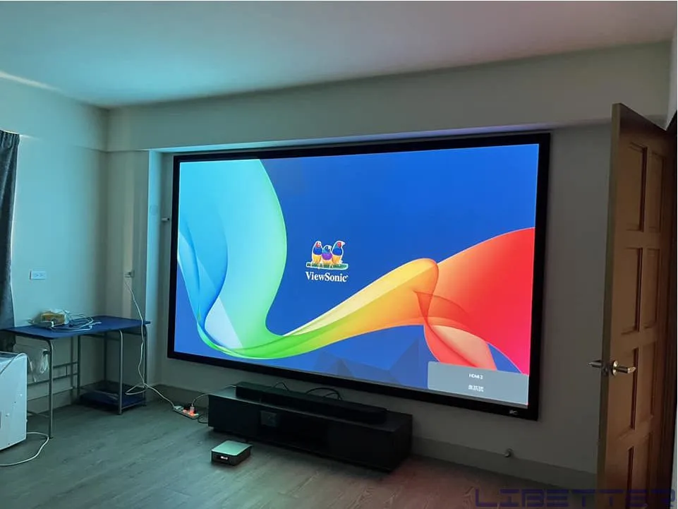 彰化施工：億立 135吋框幕 & Viewsonic Px728-4K 4K投影機 享受家庭劇院的沉浸感！