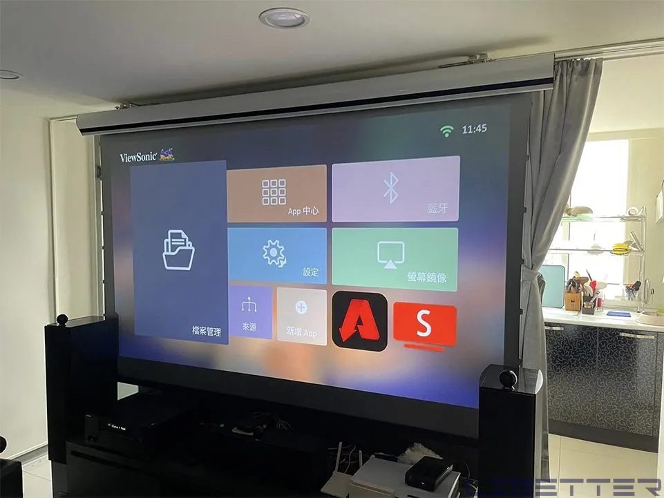 投影機布幕：Libetter Vision 100吋4K電動張力全彩幕 適合著重【顏色】和【暗部表現】的客戶！！