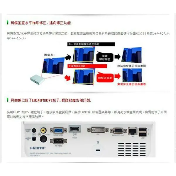 SHARP夏普 PG-CA60X [XGA,6000流明] 全封閉雷射投影機