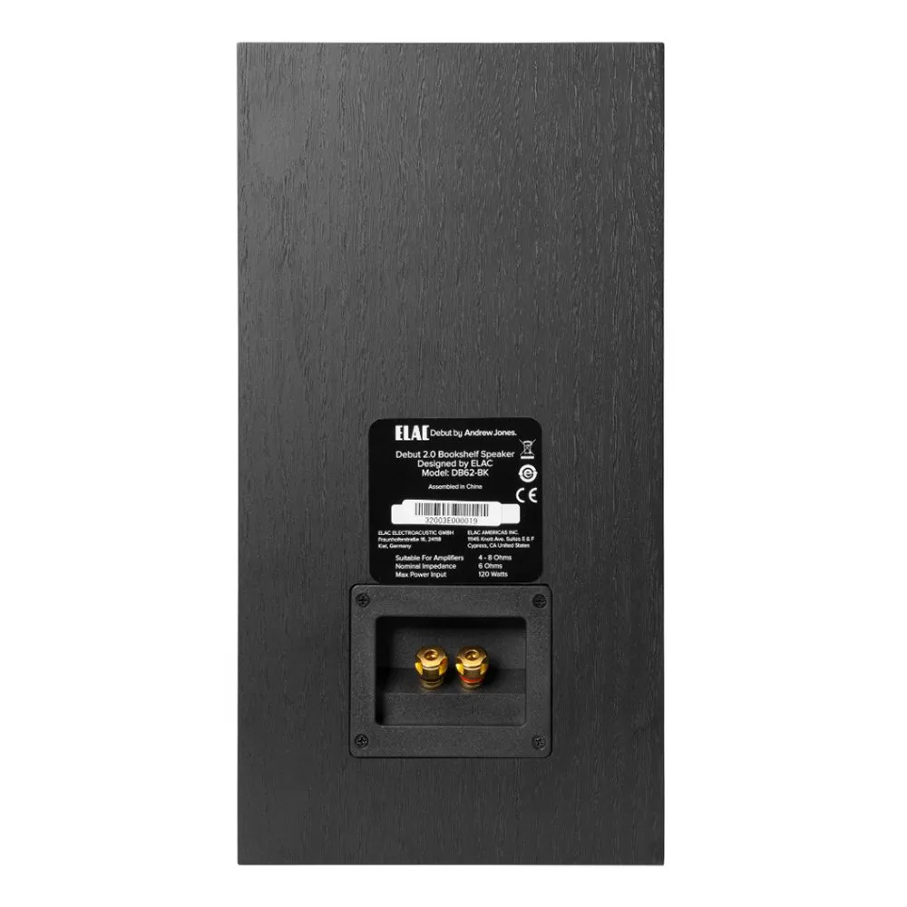 ELAC DEBUT 2.0 DB62 書架型 家庭劇院喇叭 一對(黑)