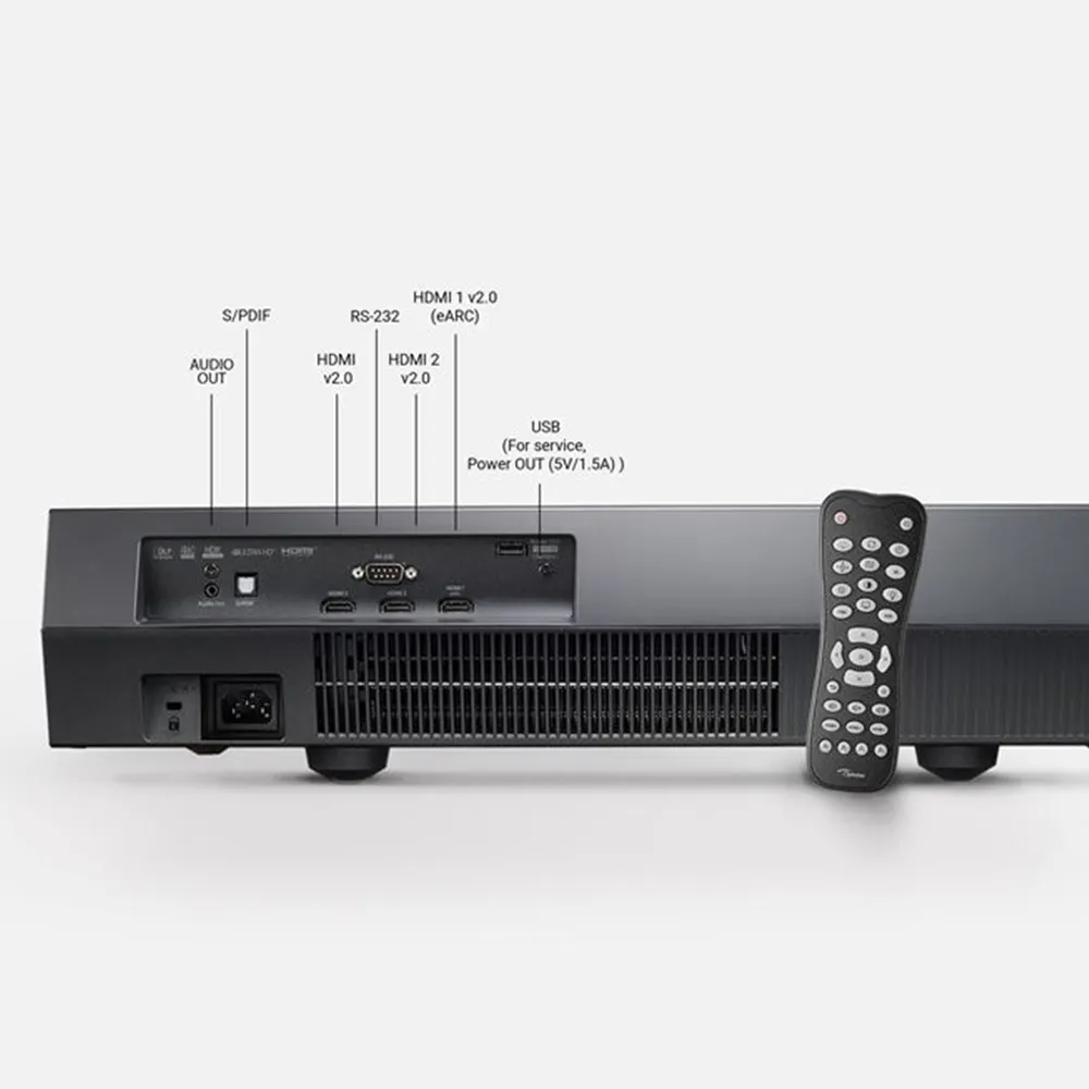 OPTOMA CinemaX D2 Premium 4K高亮度 雷射超短焦家庭娛樂投影機<送100吋菲涅爾抗光幕>