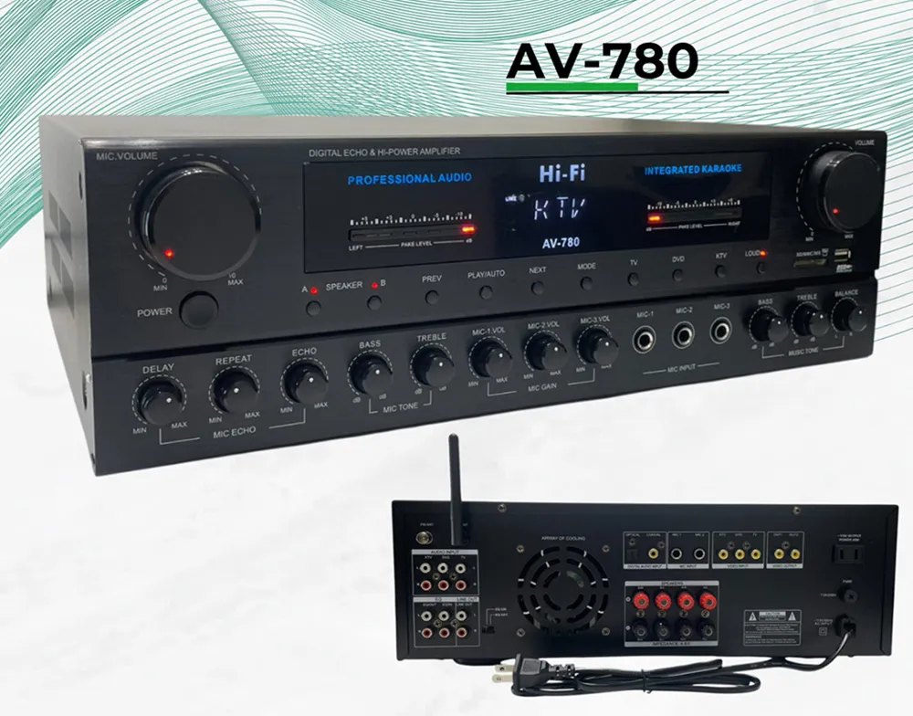 JCT AV-780 藍芽多功能 數位迴音 150W 居家商用綜合擴大機