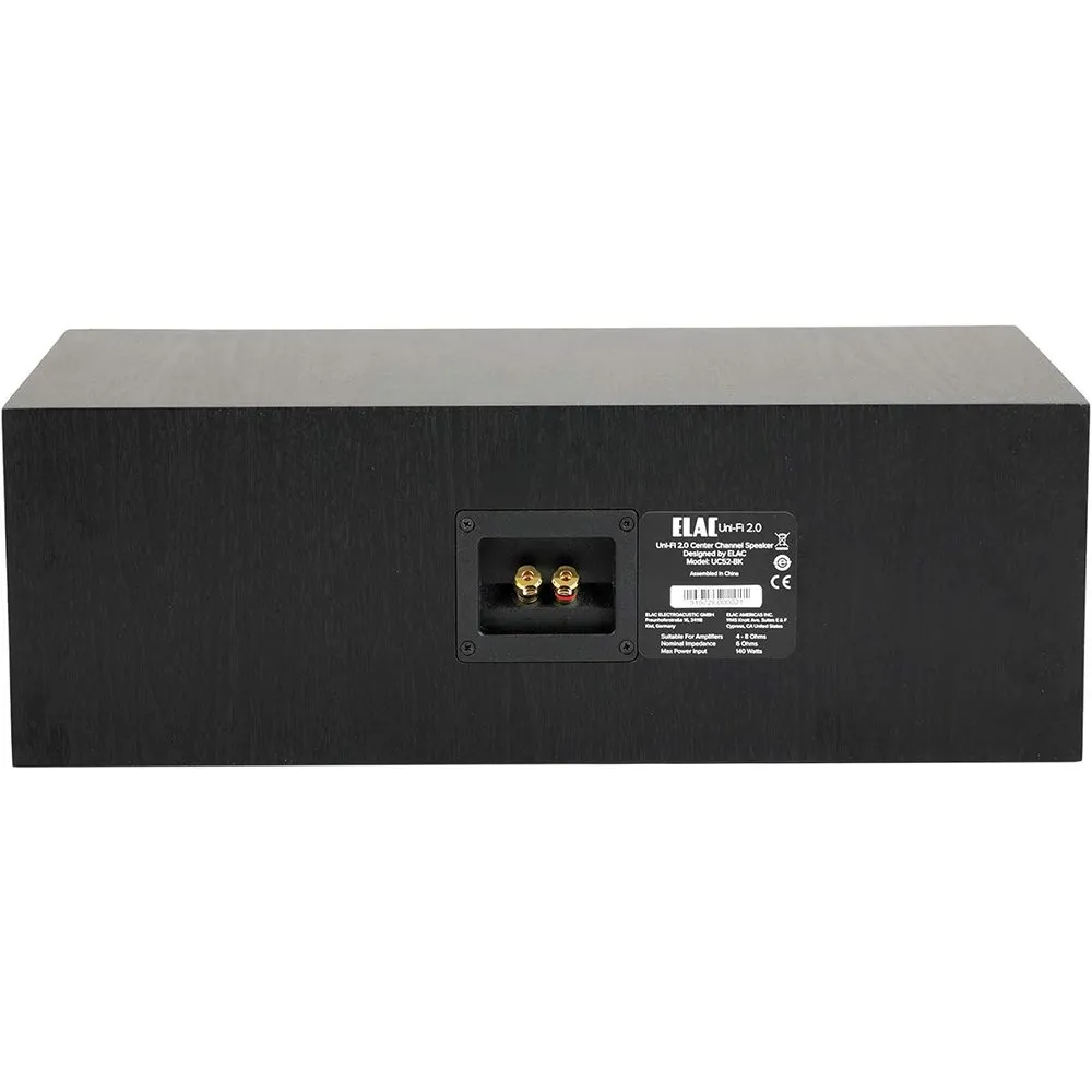 ELAC Uni-Fi 2.0 UC52 中置型 家庭劇院喇叭 (黑)