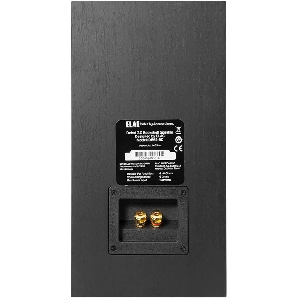 ELAC DEBUT 2.0 DB52 書架型 家庭劇院喇叭 一對(黑)