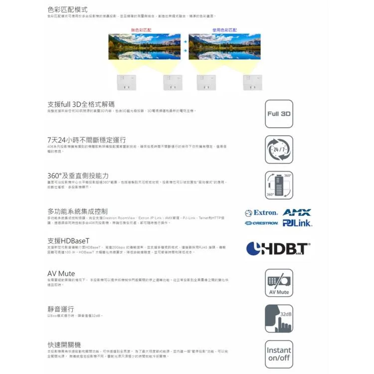 OPTOMA ZU606T 輕巧型高亮度6000流明 高彈性安裝 工程及商用投影機 雷射投影機 防塵穩定 含稅價