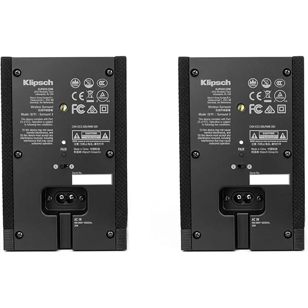 Klipsch SURROUND 3 無線環繞喇叭 (Cinema600、800、BAR48專用)