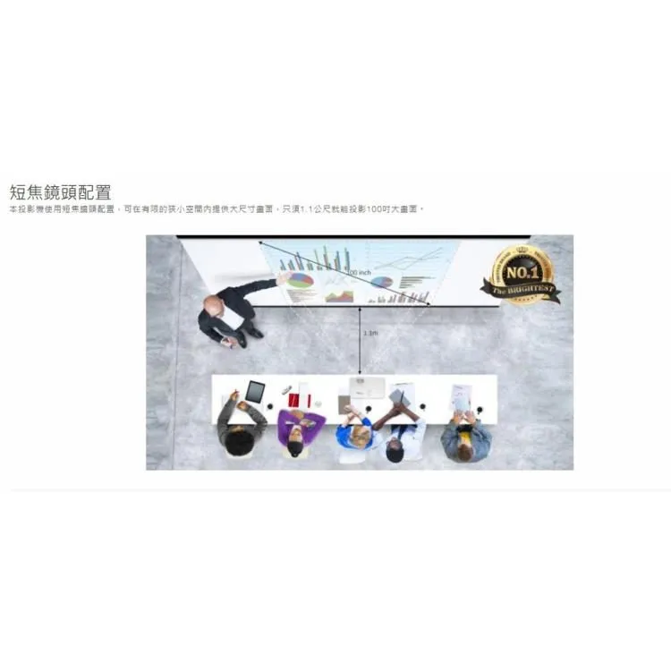 OPTOMA X318ST XGA 高亮度3300流明 會議教學商用型 短焦投影機