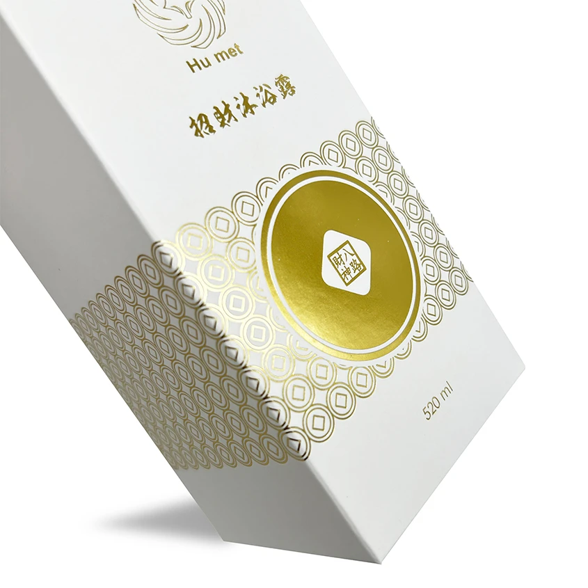 沐浴露燙金包裝 | 糊底盒