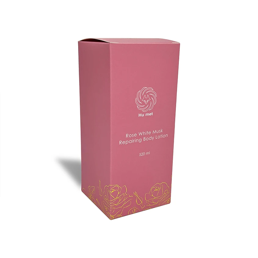 身體乳燙金包裝 | 糊底盒