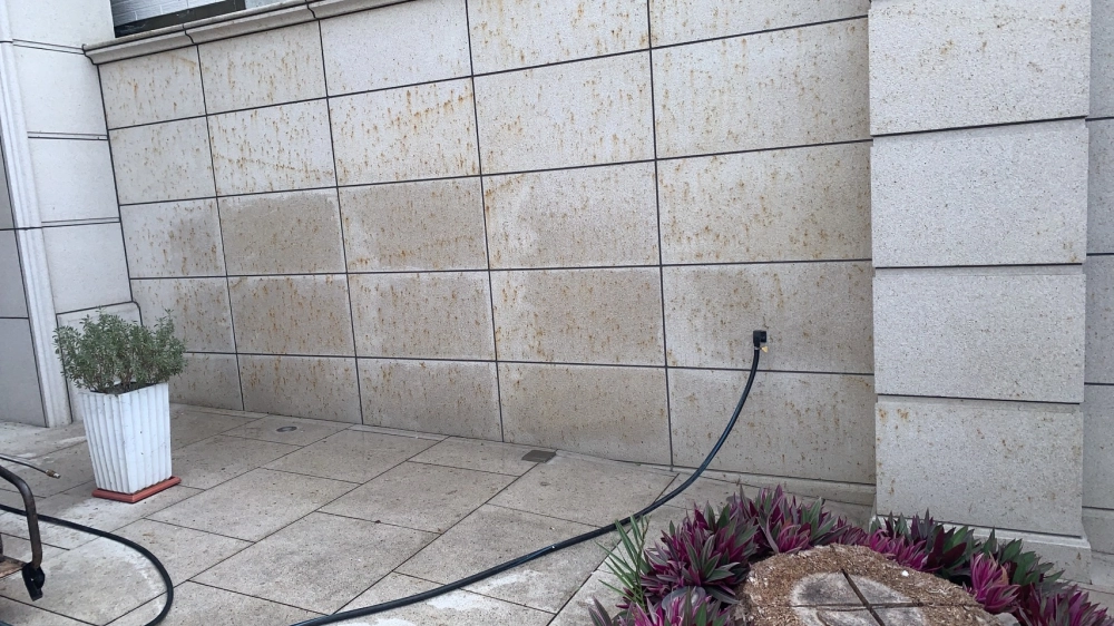 雲林莿桐｜石材鏽斑清潔