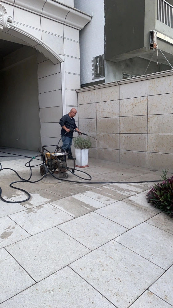 雲林莿桐｜石材鏽斑清潔