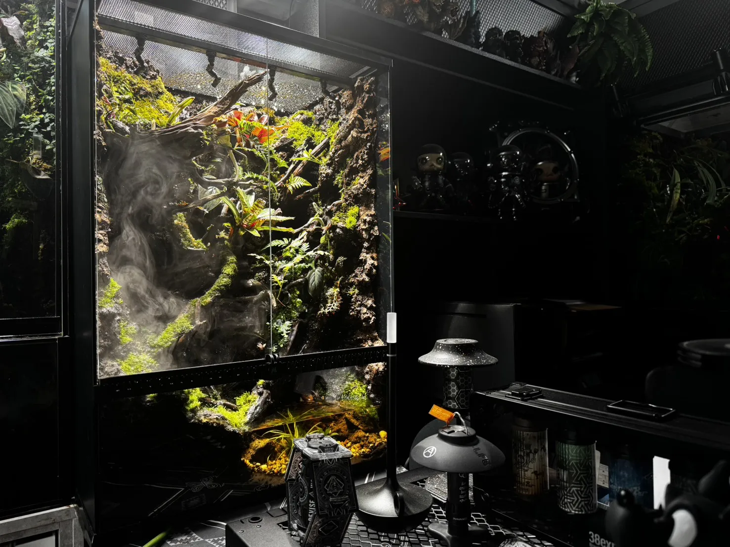 夢幻迷霧森林瀑布生態雨林缸