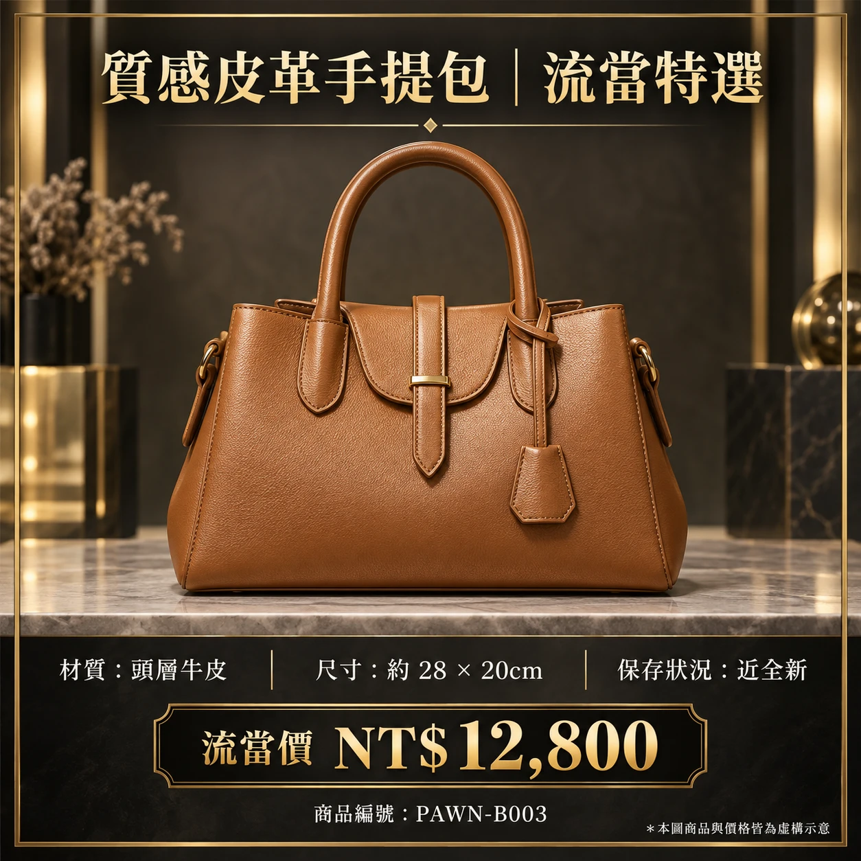 質感皮革手提包