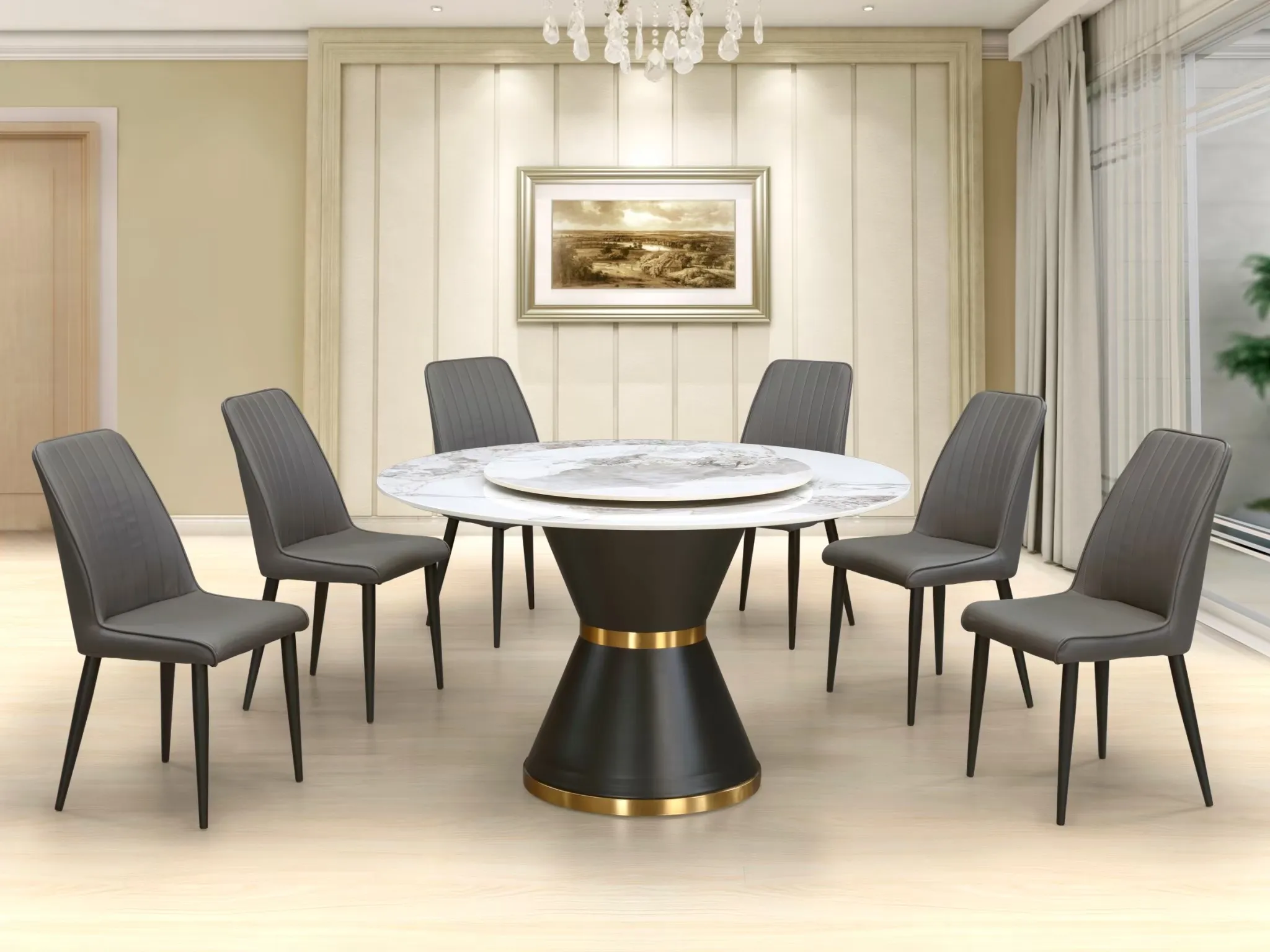 香奈兒岩板圓桌