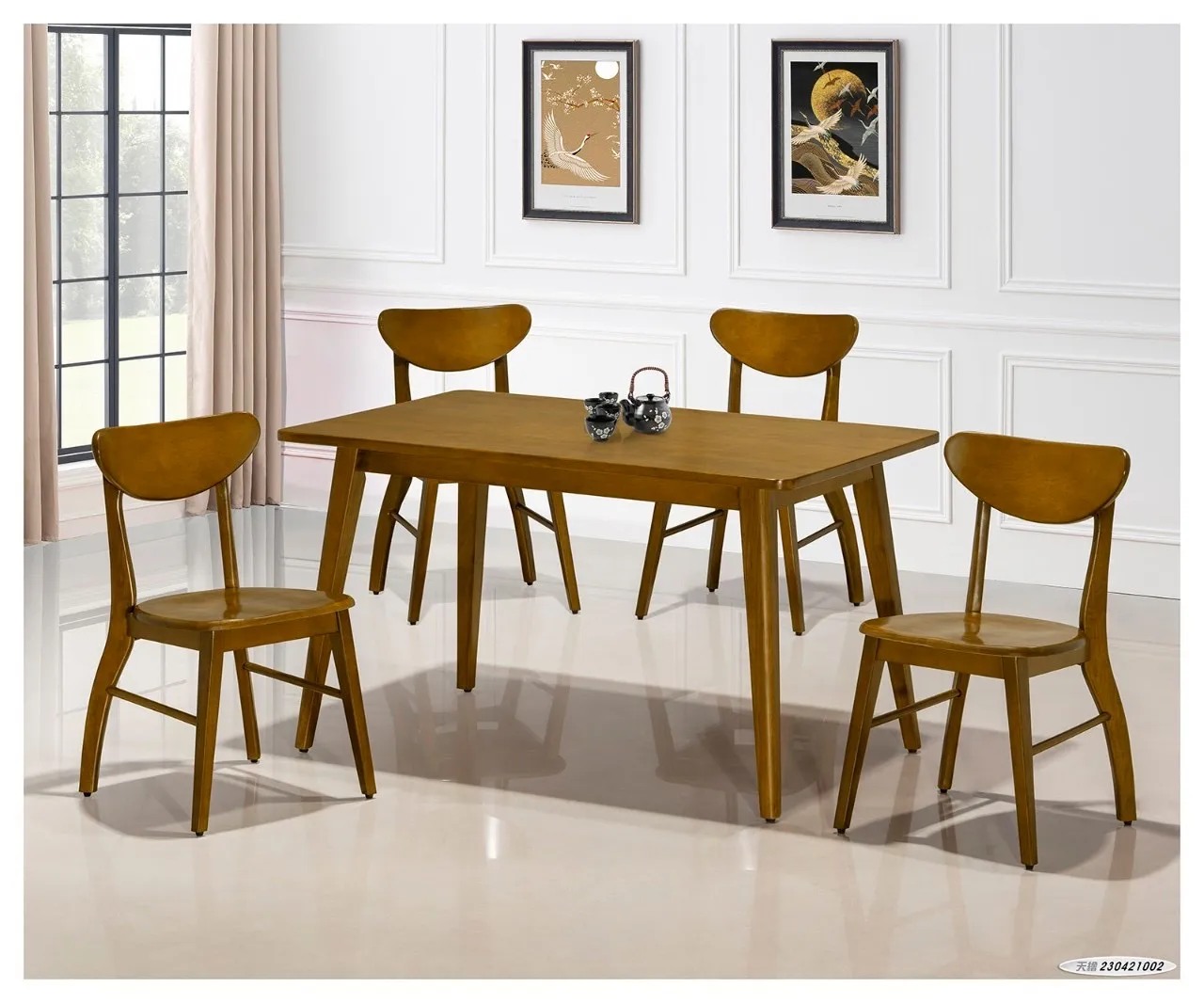 德克柚木實木餐桌