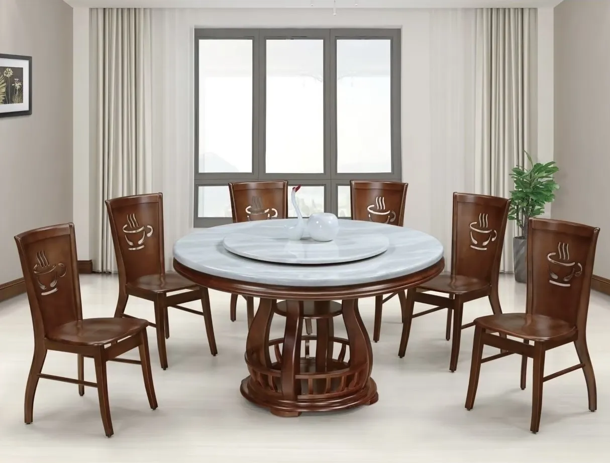 雲彩玉4.5尺胡桃圓桌