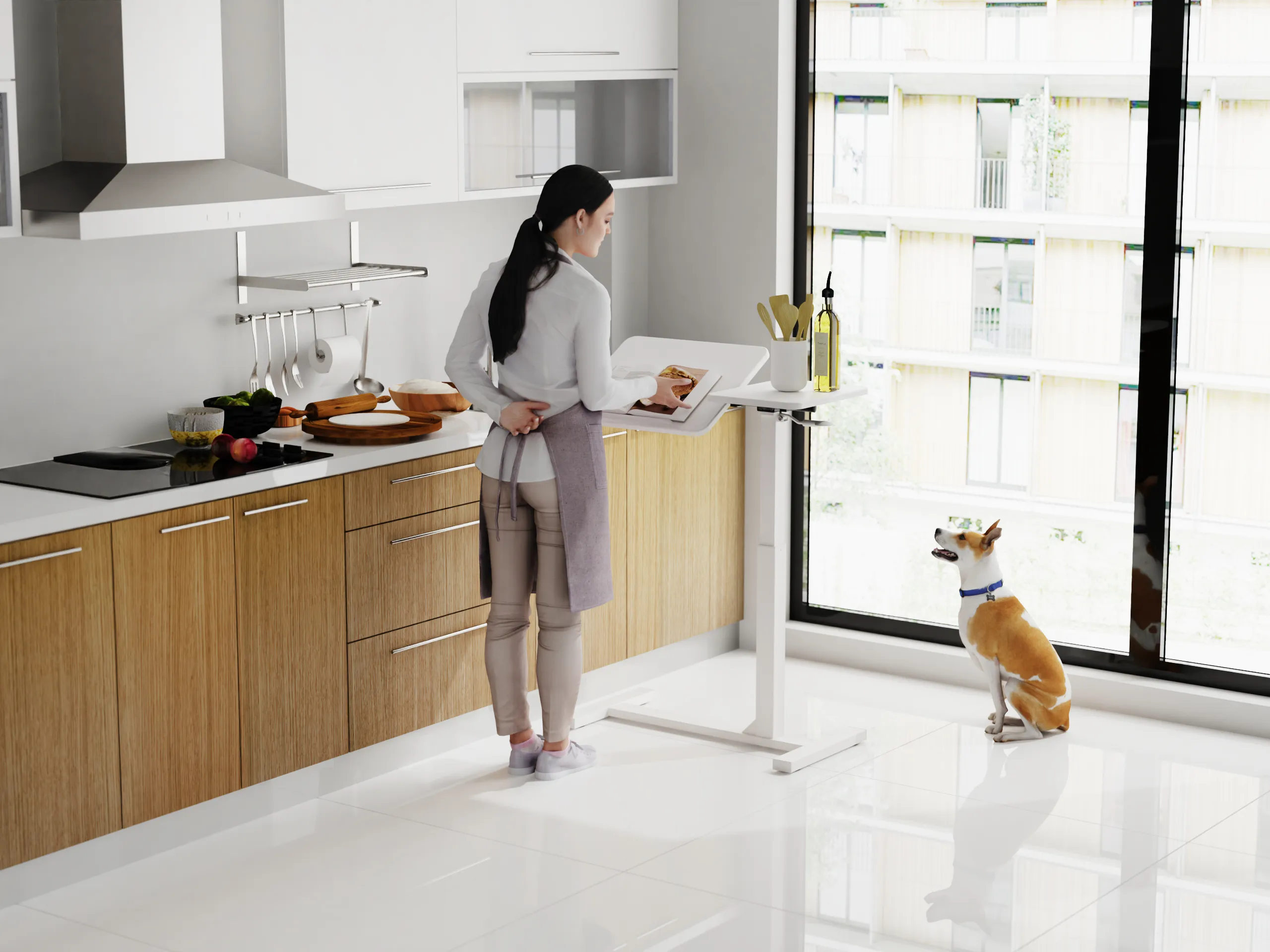 KA-4812氣壓升降邊桌